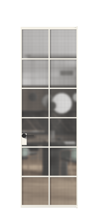 Алюминиевая дверь АЛПЛ040.05 Алюминий пудровый белый  Цена 134930  | Volhovec