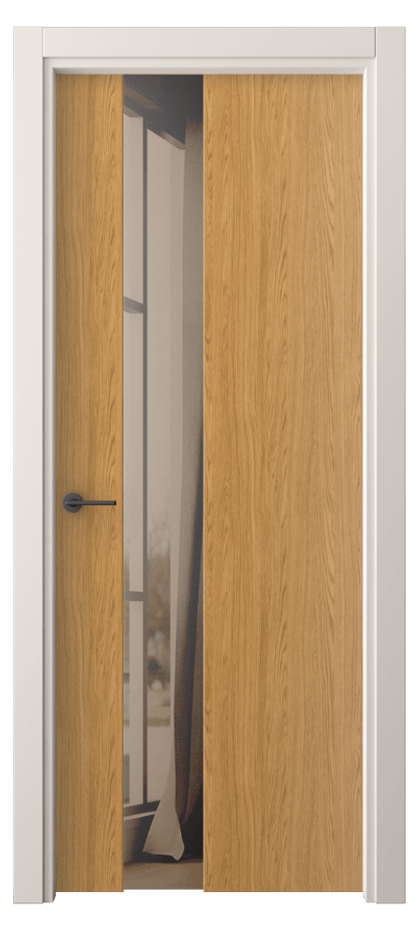 Межкомнатная дверь Фридом 4224 Ванильный дуб Двустороннее бронзовое зеркало, триплекс Цена 36539 ₽ | Volhovec