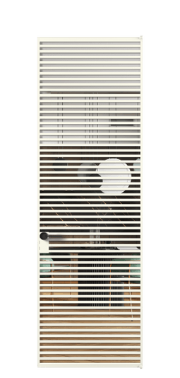 Дверь межкомнатная АЛПЛ040.06 Crystalvision АЖМ. Цвет Алюминий жемчужный. Материал Алюминий в эмали. Коллекция Formato. Картинка.