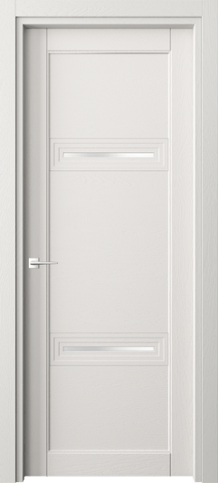 Дверь межкомнатная 6113 ДПБЛ САТ. Цвет Дуб пудровый белый. Материал Массив дуба эмаль. Коллекция Ego. Картинка.