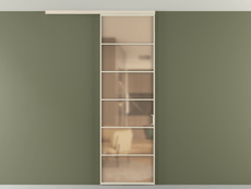 Перегородка Формато вдоль стены на потолок 1 створка