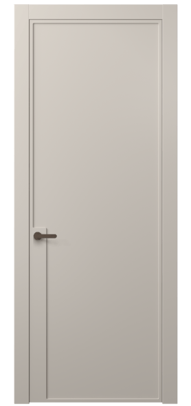 Дверь межкомнатная АКП 8603 МСБЖ. Цвет Матовый светло-бежевый. Материал Гладкая эмаль. Коллекция Фрэйм. Картинка.