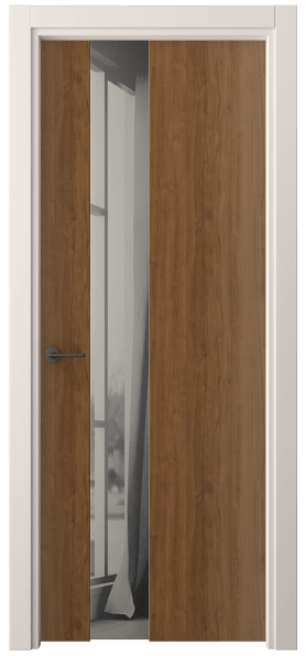 Дверь межкомнатная 4224 ЛОР ДВ ЗЕР СЕР. Цвет Лесной орех. Материал Ламинатин. Коллекция Фридом. Картинка.