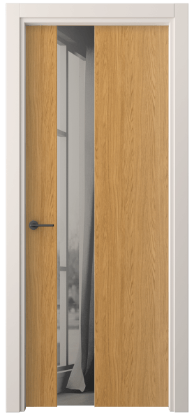 Дверь межкомнатная 4224 ВНД ДВ ЗЕР СЕР. Цвет Ванильный дуб. Материал Ламинатин. Коллекция Фридом. Картинка.